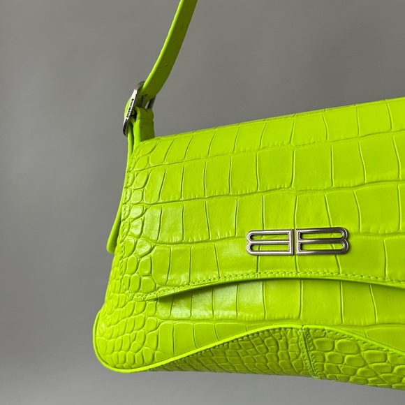 Balenciaga XXS Flap Street Croc Shoulder Bag - Picture 5 of 11